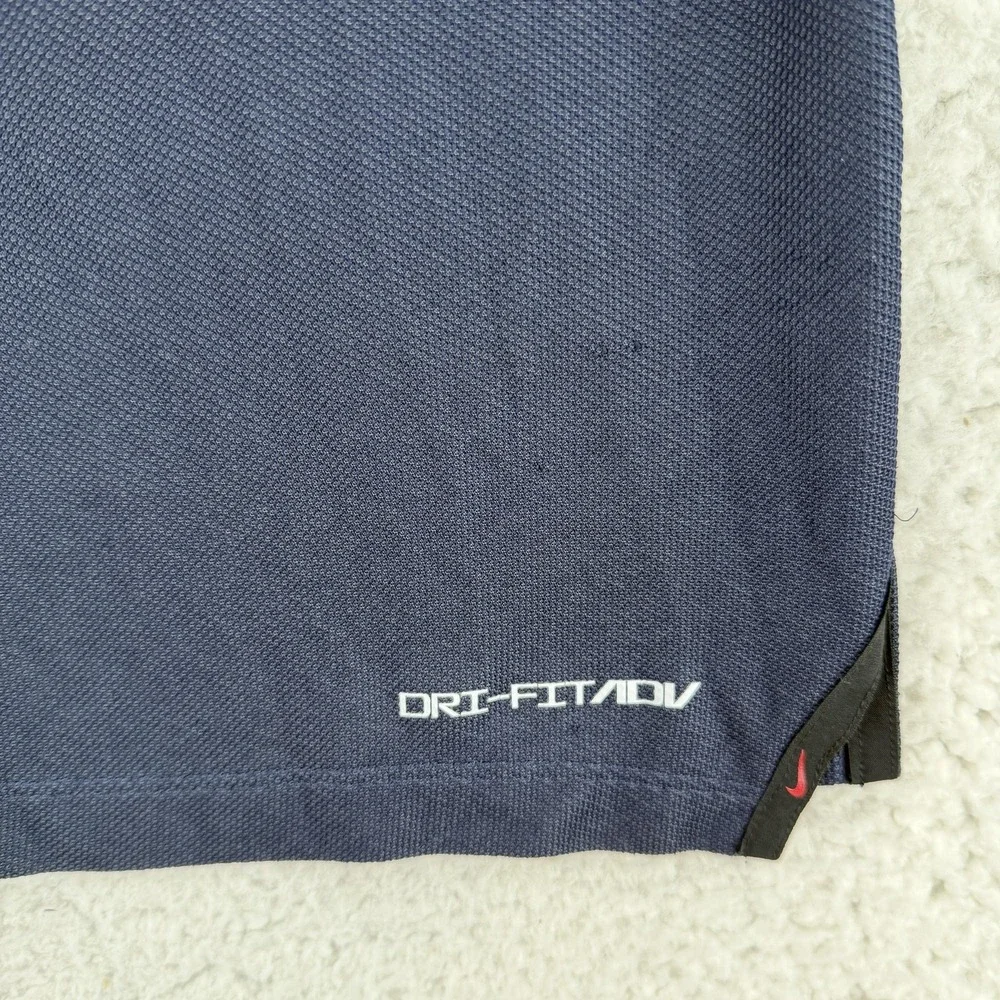 Nike Tiger Woods Dri-FIT ADV Polo Shirt‎ Mens Medium Blue Golf Performance Top
